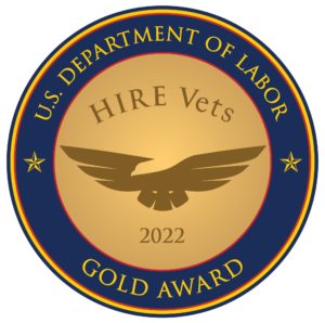 U.S. Department of Labor HIRE Vets 2022 Gold Award for Mosquito Joe of South Central Pennsylvania.